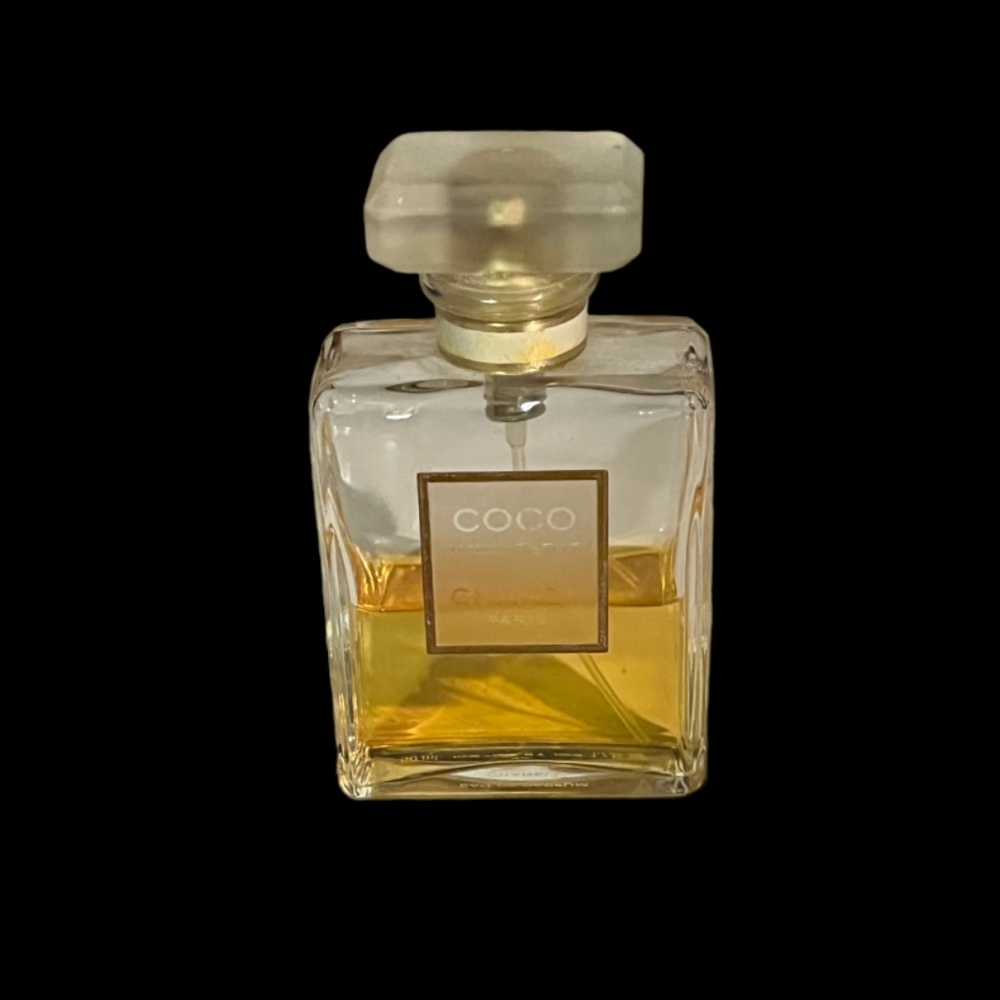 CHANEL Coco Perfume Bottle with Gold Accents